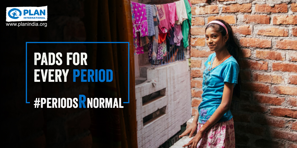Plan_India's tweet photo. On Menstrual Hygiene Day let us ensure that every girl and woman has access to #MenstrualHygiene related products and services. Pandemic or not! Contribute today https://t.co/RzCgkbdBAe #PeriodsinPandemics #PeriodsRNormal
#MHDay2020 #ItsTimeForAction @WASHUnited https://t.co/wwhn0yAwVI