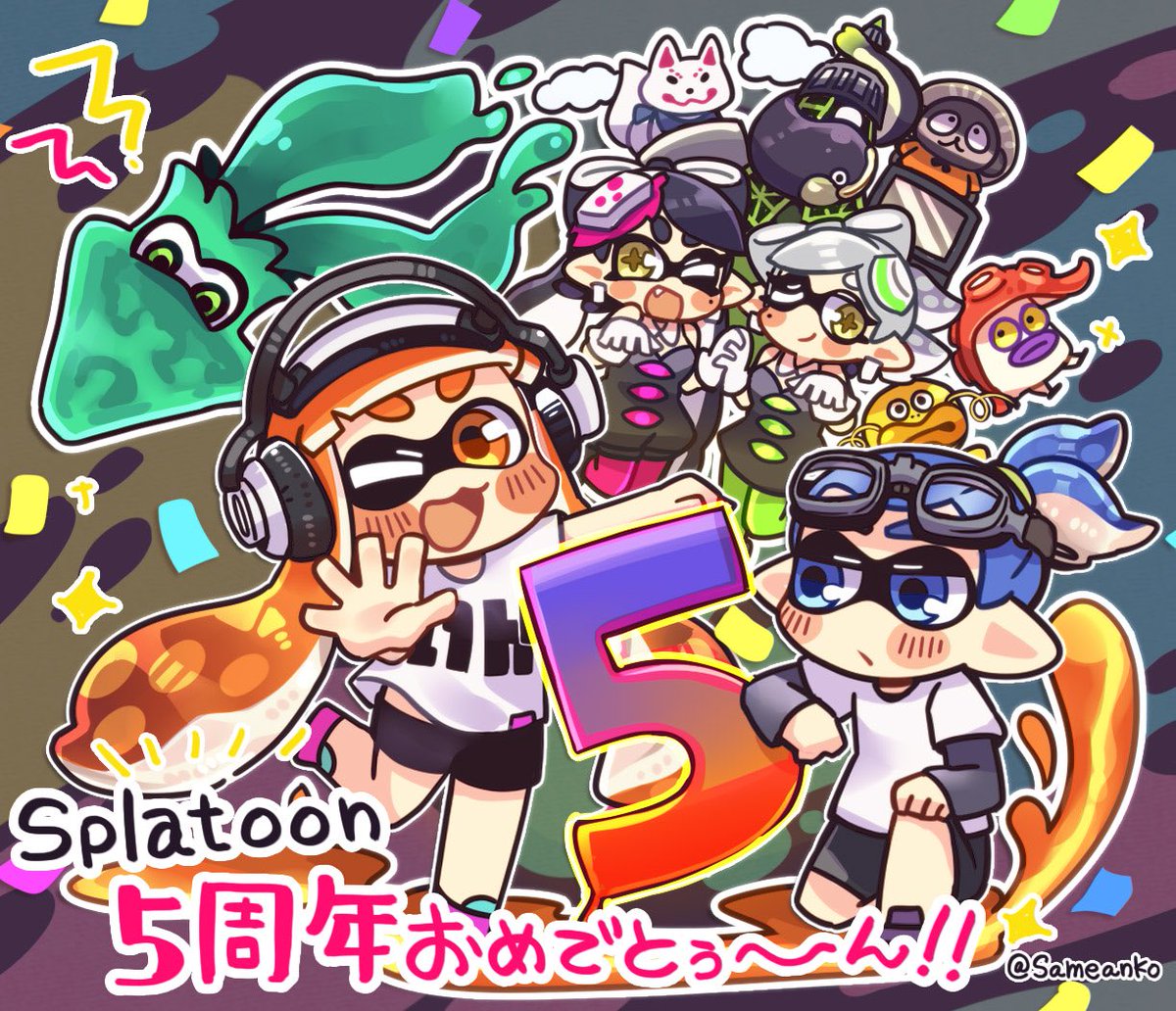 この日からイカした人生が始まった 感謝のイラストや様々な思い出 スプラ３願望まとめ スプラトゥーン5周年 Togetter