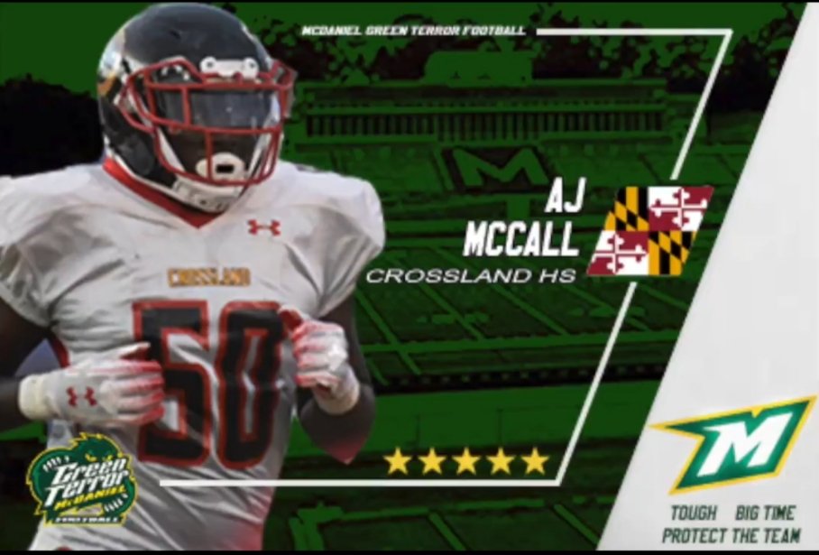 Congradulations AJ McCall on graduating from Crossland High School! We are so proud of you. Look for AJ at McDaniel College playing football &amp; studying Business Administration! Love Mom, Dad, Nana, &amp; Poppi. #PGCPS2020Grads