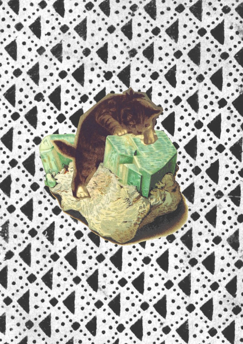 thePDlibrary's tweet image. Cat collage #3 @britishlibrary #digitalcollage #CatsOnTwitter