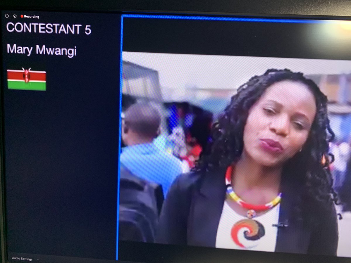 CatherineHYoung's tweet photo. Mary Mwangi from Data Integrated presenting their public transport sector solution in #Kenya - planning bus schedules, especially during #COVID__19 pandemic. Track and trace solution? #dataplay ? https://t.co/YRZSmmwpov