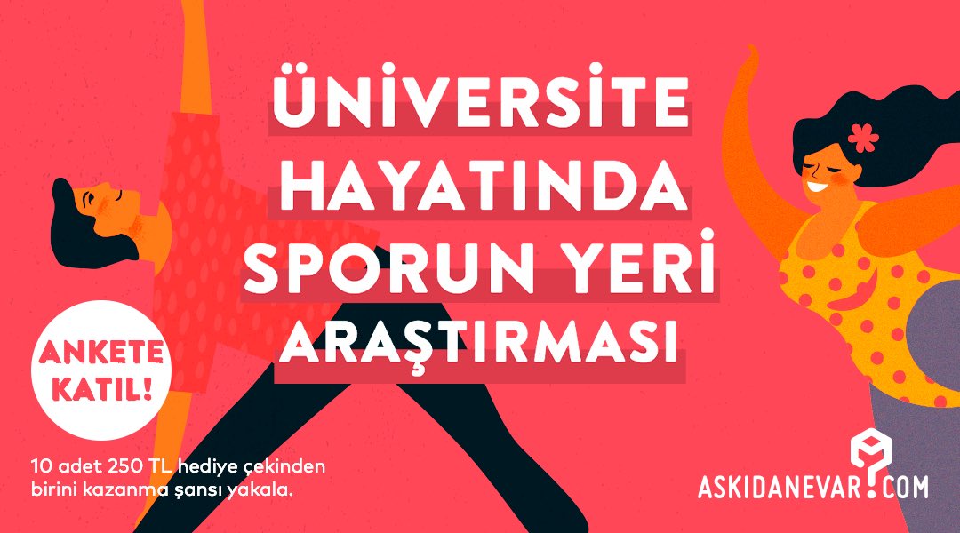 Spor ve spor giyimin hayatımızdaki yerini merak ettik ve Askıda Ne Var olarak bir araştırma anketi hazırladık! 
Bu tweet’i RT’leyen ve linkteki formu dolduran 10 üniversite öğrencisi için 250 TL değerinde hediye çeki askıda! bit.ly/askida-arastir…