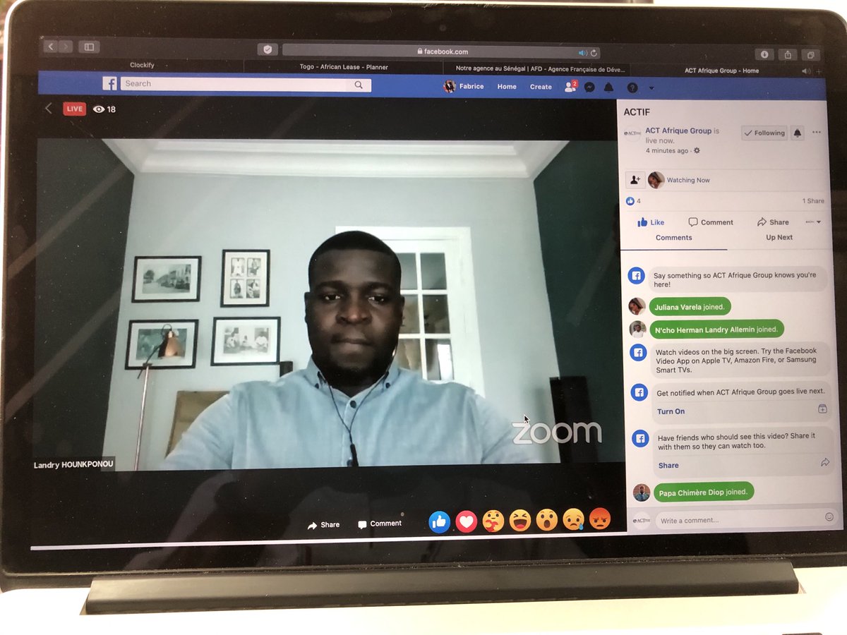 Notre live sur l’#innovation contre le #Covid_19 en #Afrique a commencé !
