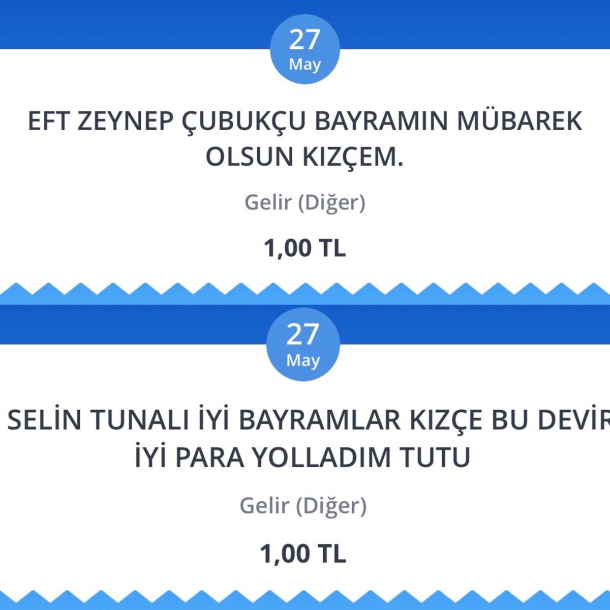 Bu bayramda cebimize para girdi 🤍