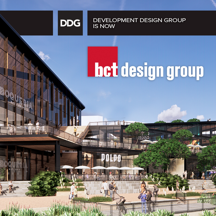 DDG and BCT are now BCT Design Group! Today DDG announced the next chapter for our firm with the introduction of BCT Design Group, a new corporate structure and brand identity that combines the best attributes of each company into a single, united firm. #WeDrawCommunity