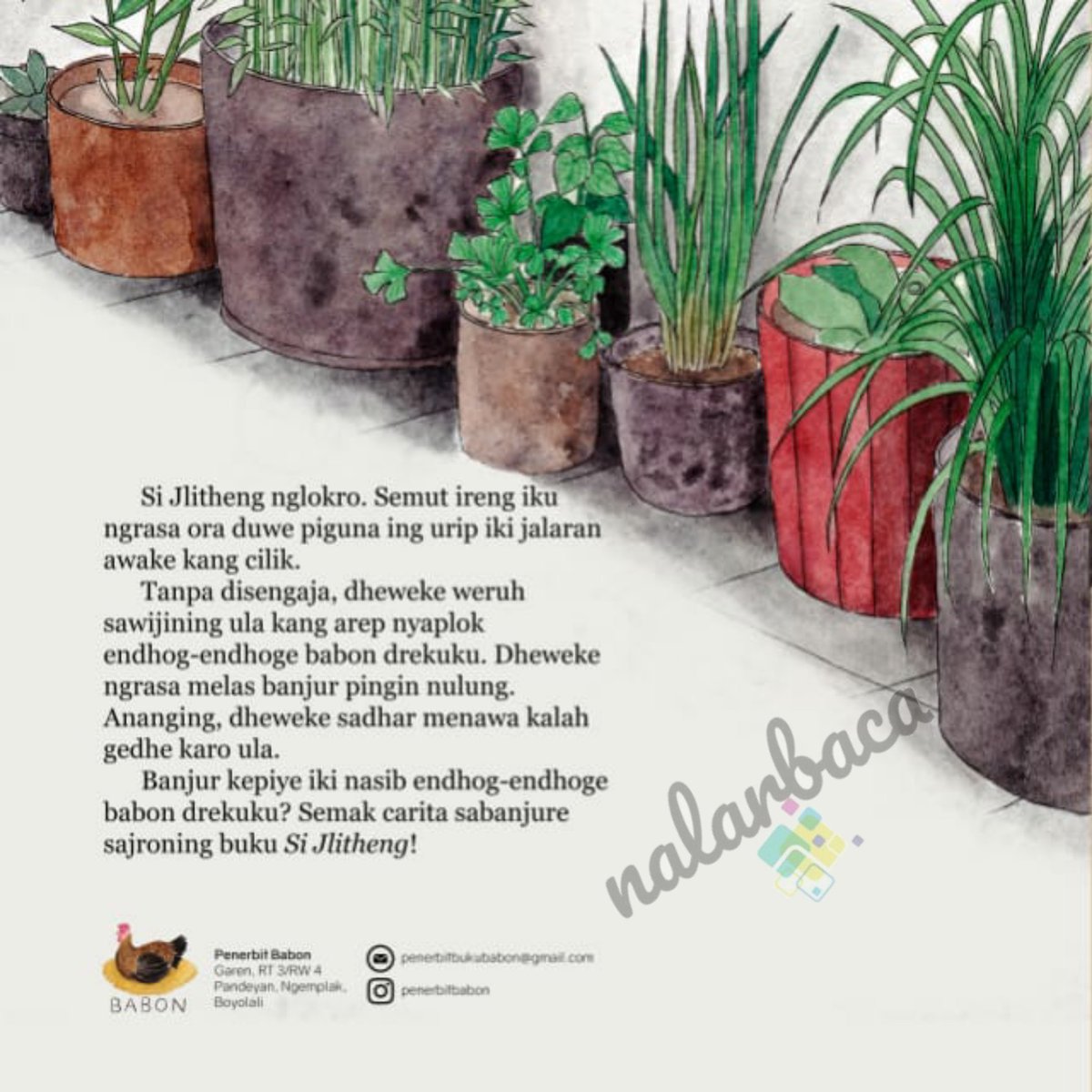 Sudah tahukah ada PO untuk buku keren ini? Hanya sampai tanggal 31 Mei 2020. 

Lestarikan bahasa daerah ... 

#PObuku #sijlitheng #bahasajawa #dongenganak #dongengbocah