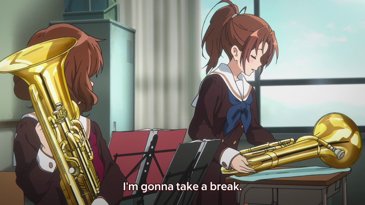 After learning this, Kumiko makes the first step to help revitalize Natsuki's passion for playing Euphonium. This is probably due to Kumiko experiencing a similar event where she conflicted with a senior in the past so she can resonate with Natsuki's waning passion for music.
