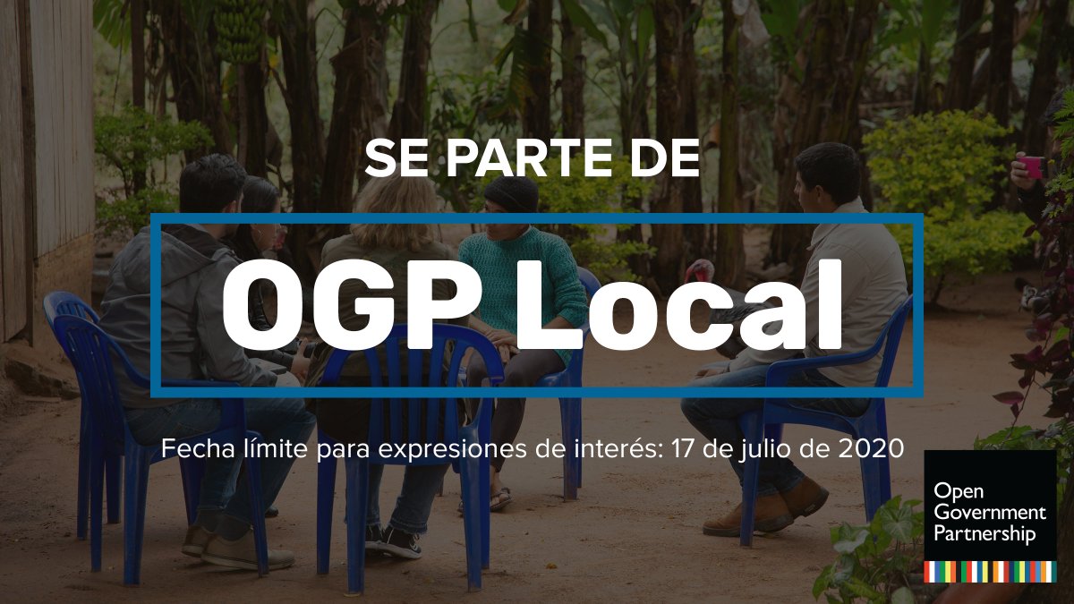 📢¡OGP se complace en anunciar la expansión de #OGPLocal! Estamos lanzando una convocatoria de expresiones de interés para que se unan hasta 50 nuevos gobiernos locales en 2020. #GobiernoAbierto

💻Aprende mas: bit.ly/OGPLocalEOIEs
