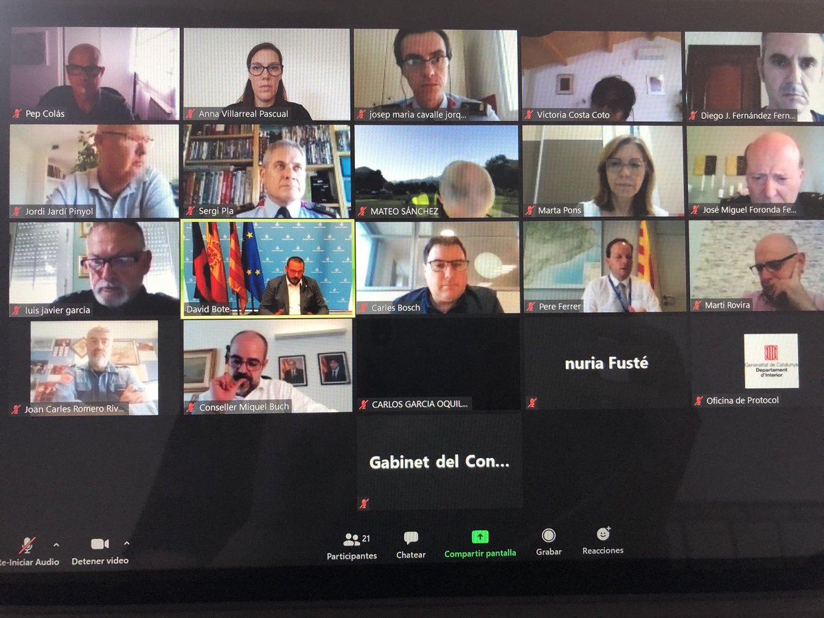 Primera Junta Local de Seguretat telemàtica de Catalunya a #Mataró. Malauradament decepcionada amb la negativa del conseller ⁦<a href="/MiquelBuch/">Miquel Buch</a>⁩ d’implementar un pla de xoc per la #seguretat i el #civisme a la ciutat.