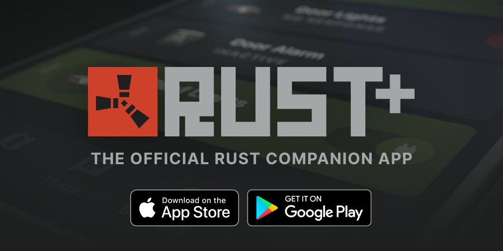 playrust's tweet image. The Rust+ Mobile Companion App is now availble from both the Apple App Store and the Google Play Store, This can only be currently linked to Staging servers and will be available to use on all servers from the next update on June 4th.