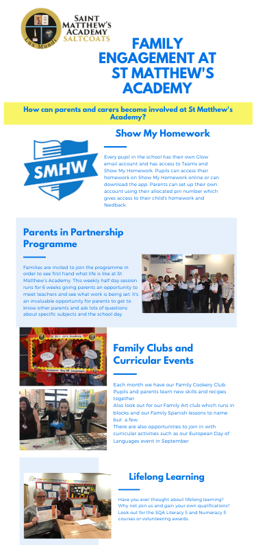 StMattsFamily's tweet photo. Is you child joining us in August? Here are just a few ways to get involved in the school community and meet new parents/carers. Remember to follow us @StMattsP7 and @StMattsFamily https://t.co/H7aFDkh5bH