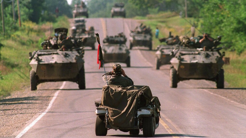 So-called Canadians who are looking at what’s happening in Minneapolis with any kind of smug disbelief, never forget that our government rolled tanks into Oka in order to build a golf course.