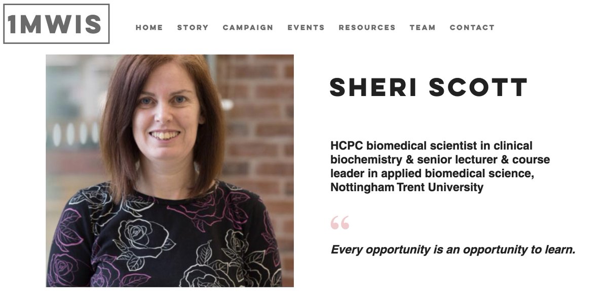 THREAD 5/100Hey Sheri Scott -a HCPC biomedical scientist- who uses 20+ years of clinical lab practice experience to teach, support, assess & inspire laboratory professionals & students promoting the biomedical scientist career. Ft & thx  @teachbiomed  http://www.1mwis.com/profiles/sheri-scott