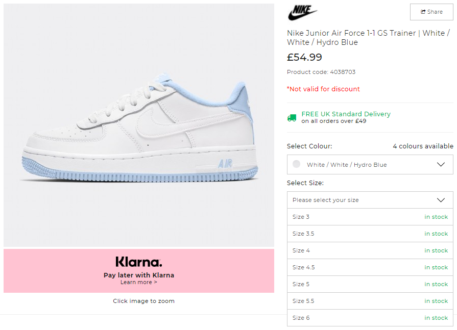 nike air force 1 hydro blue