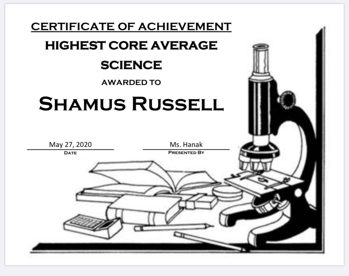 Russell_Shamus5's tweet photo. These are two awards I earned this year https://t.co/Jlyq5Vt3kJ