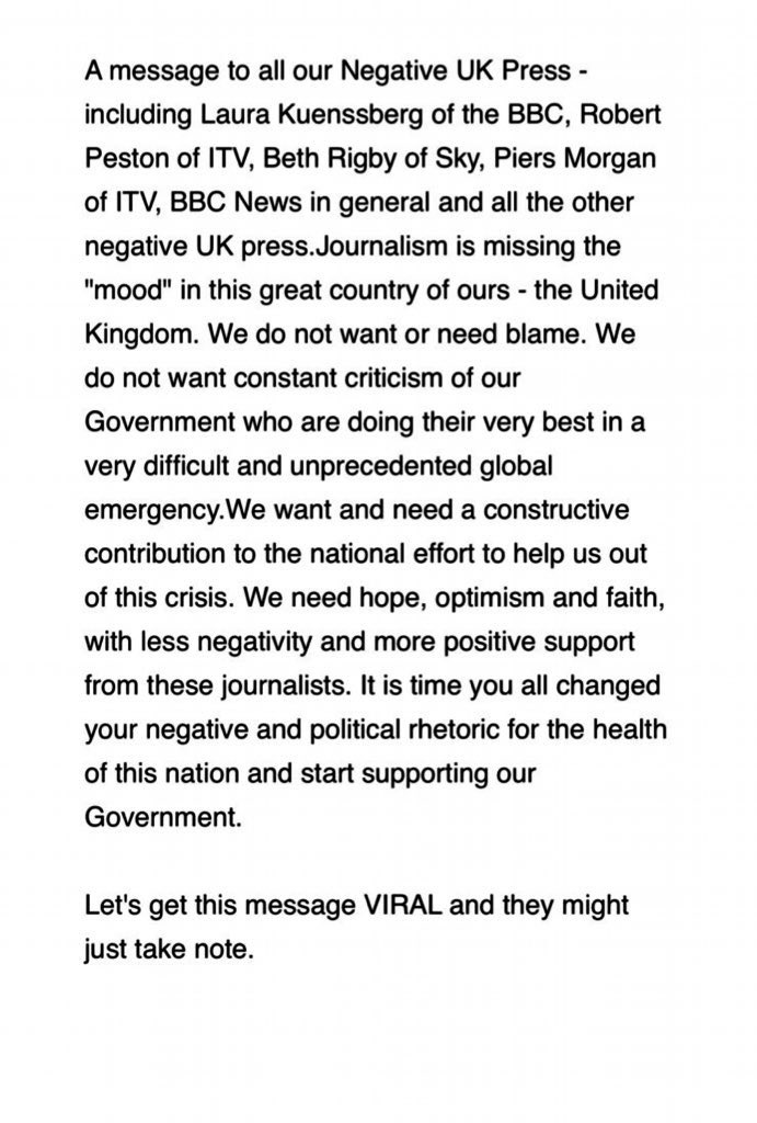 NigelSchofield6's tweet photo. #4๐ฌ๐งA๐REAL๐๐BREXIT๐๐ฌ๐ง#
#BeAwareOfAntiBrexitConspiracy
#ScumMedia #MSMAttackDogs
#DRAINTheCivilServiceSwamp
I am starting to think that in some respects the #ScumMedia can cause more problems than the actual coronavirus pandemic to our society!!! Am I the only one?!?!?! https://t.co/7qyGc2fQAQ