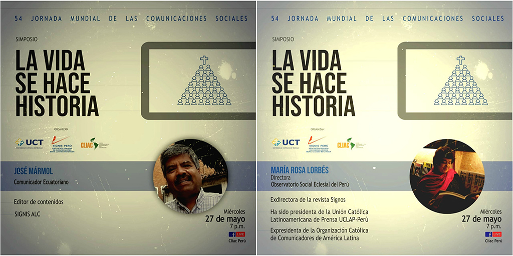 Recuerda que en pocas horas inicia el #simposio virtual sobre la #Jornada Mundial de las #Comunicaciones Sociales, con la participación de miembros de SIGNIS #Ecuador y SIGNIS #Peru. 

Hora: 19:00 #Lima, #Quito 

Dónde ▶bit.ly/3c7wYrl