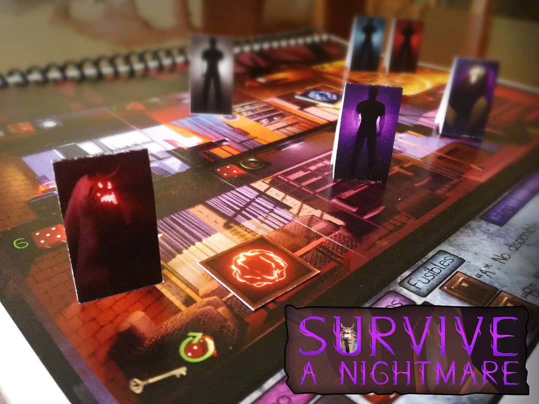 Surviveanight's tweet photo. Can you confront the specters and be the first player to perform the conjuring without having a panic attack? You only have 4 action points so you'll have to move wisely trough the gloomy rooms, don't forget the key!  Survive a Nightmare! Support me now on Kickstarter 🎲👻😈 . https://t.co/ejchXQNIKs