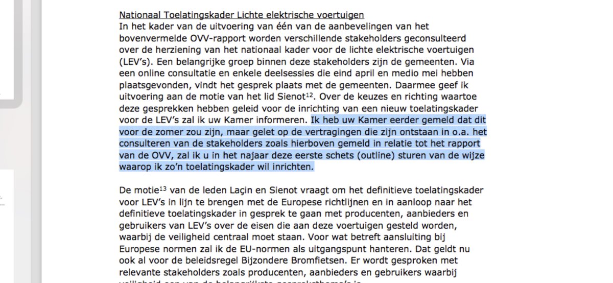 legaalrijden's tweet photo. Eind juni voor het zomerreces zou er een outline op tafel liggen bij de Tweede Kamer met een nieuw wettelijk nationaal kader voor LEV’s. Dat is uitgesteld naar het najaar…  15.000 gebruikers van LEV’s rijden voorlopig nog onverzekerd rond in NL. cc @CemLacin @remcovvd https://t.co/hpbNfFfzzw