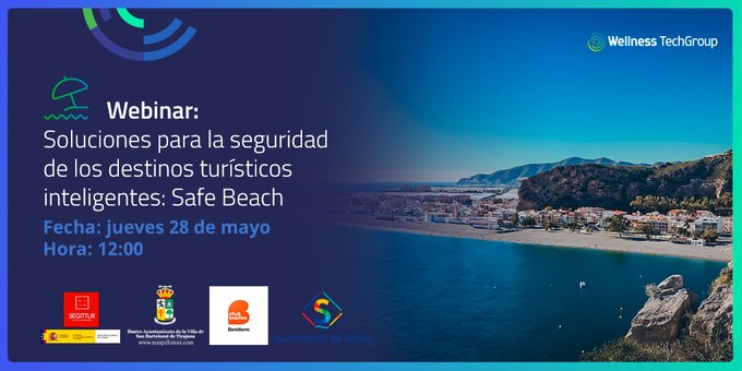 Mañana a las 12.00 tenemos una cita Webinar "Soluciones para la seguridad de los destinos turísticos inteligentes: #SafeBeach" organiza <a href="/wellnesstg/">Wellness TechGroup</a> . Modera <a href="/enriquemmarin/">Enrique Martínez</a> <a href="/SEGITTUR/">SEGITTUR</a> con la participación de <a href="/BenidormAyto/">Benidorm</a> <a href="/AytoSBT/">SanBartolomeTirajana</a> <a href="/_Calvia/">Ajuntament de Calvià - Ayuntamiento de Calvià</a> <a href="/AndaluciaSmart/">AndaluciaSmart</a> 
bit.ly/3d7HeBl
