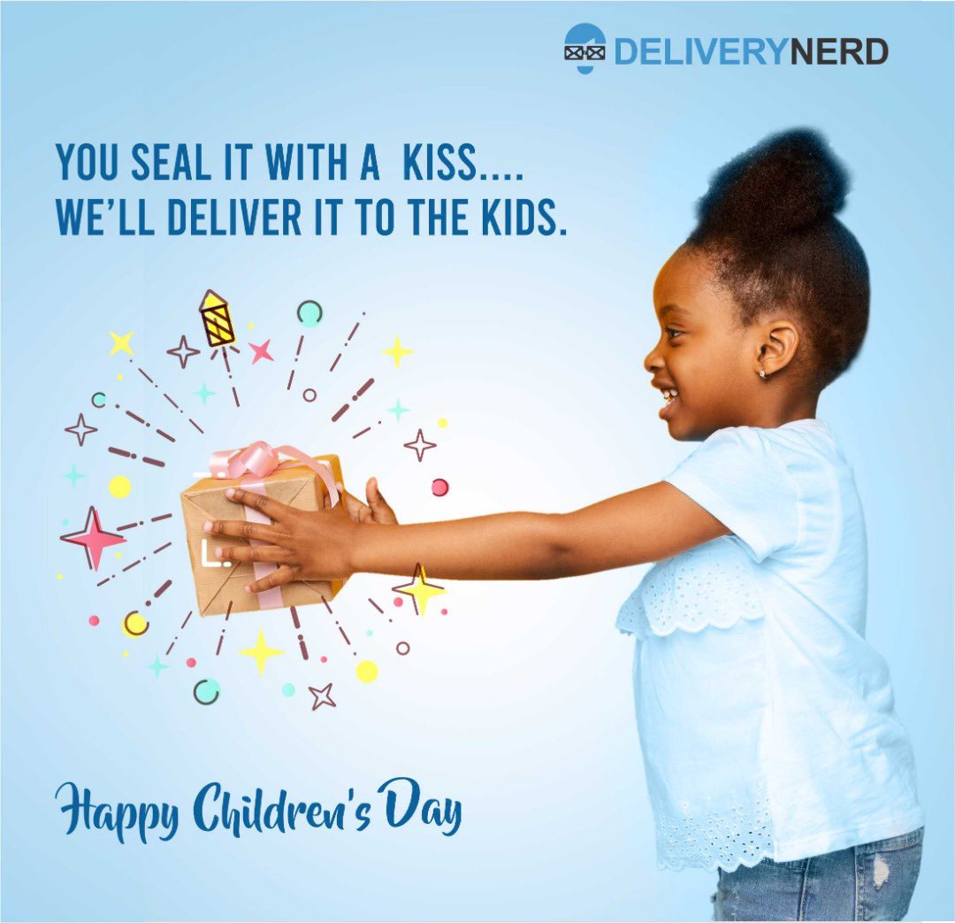 delivery_nerd's tweet photo. We are here to help deliver that special package to your kids hassle free

#HappyChildrensDay #Children’sDay2020 #DeliveryNerd #DeliveryNerdLagos #ExpressDelivery #CustomerSatisfaction #CourierService
#Pickupanddelivery #Dispatch https://t.co/GjPHaa0KRj