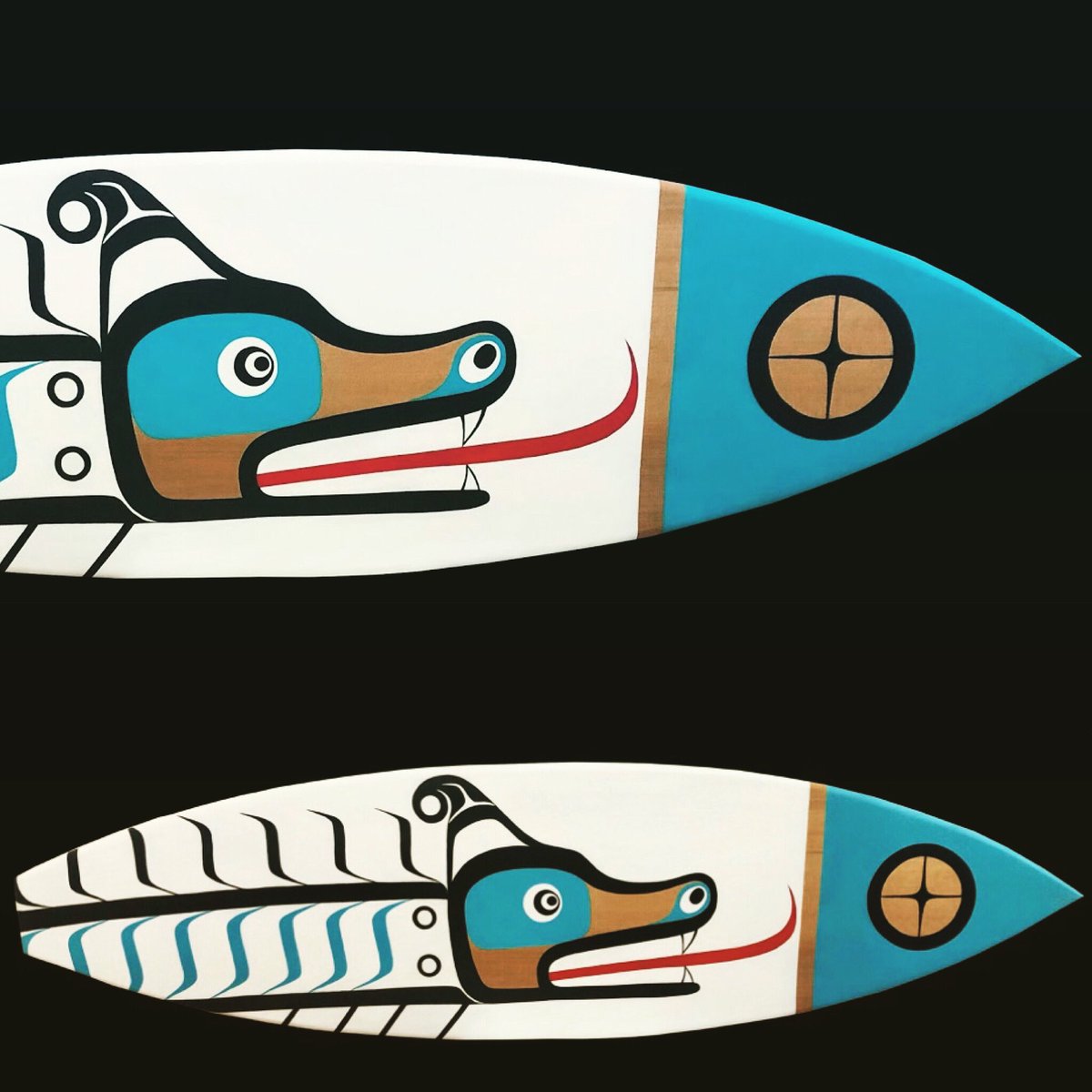 markloriaart's tweet photo. Indigenous Art of the Day. Congratulations to Wuulhu Bracken Hanuse Corlett (Wuikinuxv/Klahoose, Vancouver-based) on the purchase of his work - Riding the Sisiutl, 2019 - by the Museum of Vancouver for display in the upcoming exhibition, "That Which Sustains Us." @museumofvan https://t.co/Qy2JblgSln