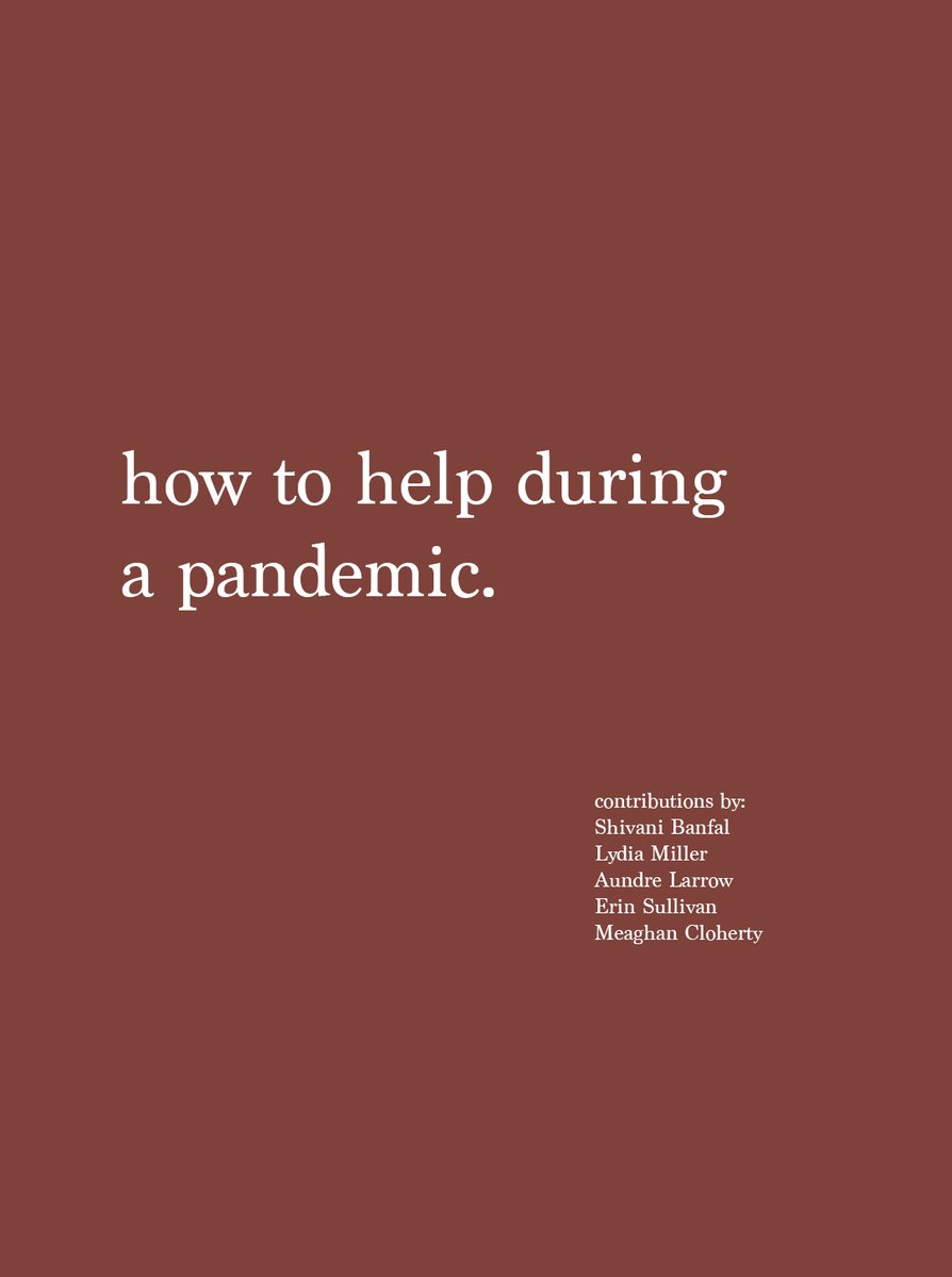 After sharing this, I got a few messages that said, "It's hard to know how to help."so I asked a few people and we put together a list of ways to do your part during this pandemic.See something missing? reply and I'll toss it in photoshop and add it to the thread.  #thread  https://twitter.com/aundrelarrow/status/1264726252663037954