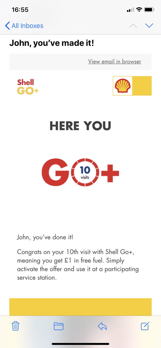 CabbieOO7's tweet image. @Shell_UKLtd Shell Go+ offering me free fuel as a reward lol when I drive an Electric Vehicle. You need to add rewards for EV drivers other than free fuel ⛽️ I can’t use 🤷‍♂️ #ShellGo #EV #Electric