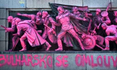 7 The second time, the statue was painted pink on the 45th anniversary of the Prague Spring Revolt of 1968. The use of the pink paint was an homage to Cerny’s painted tank and acted as an apology to the Czech Republic for Bulgaria’s role in quashing the revolt.