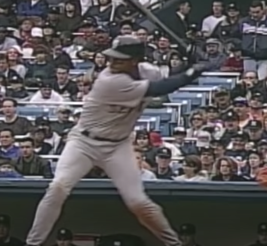 jaimecevallos's tweet photo. The greatest hitter of the last 50 years stretched his front arm to the max to start the forward swing. Is this a coincidence? Or was his key, like all the greats, a front arm dominant swing? Stop being fooled by the conventional new school coaches. #fadswing
#hittingtwitter https://t.co/J4U4qcyLrx