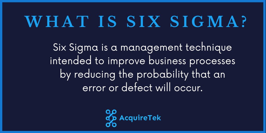 acquiretek's tweet photo. One of the strategies we use for business #integration is #sixsigma. This helps us streamline processes and maximize results. Are you working as efficiently as you can during your #merger? #YouAcquireWeIntegrate https://t.co/vsKVGwwoPW