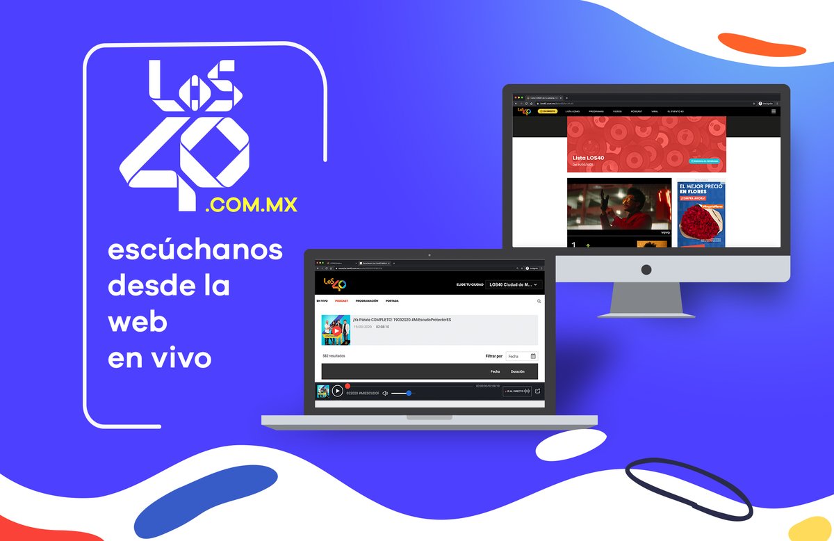 los40mx's tweet photo. ¡Escucha #LOS40 con #TodaLaActitud!
Disfruta los mejores programas y las noticias más recientes de la música y el espectáculo.
EN VIVO ➡️101.7 FM en Ciudad de México 📲 App 📻 Radio 🌎 #Cadena40 🎶 https://t.co/1GJGQR8gOV https://t.co/1GJGQR8gOV https://t.co/09TyZAoZXY
