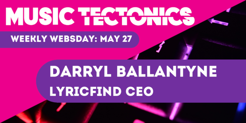 MusicTectonics's tweet photo. Hey Music Tech Meetup friends, #WeeklyWebsday is kicking off now! Meet up with Darryl Ballantyne, @LyricFind CEO, and chat with your music tech allies! If you RSVP'd, look for the calendar invitation in your email. https://t.co/QRGzMuplip