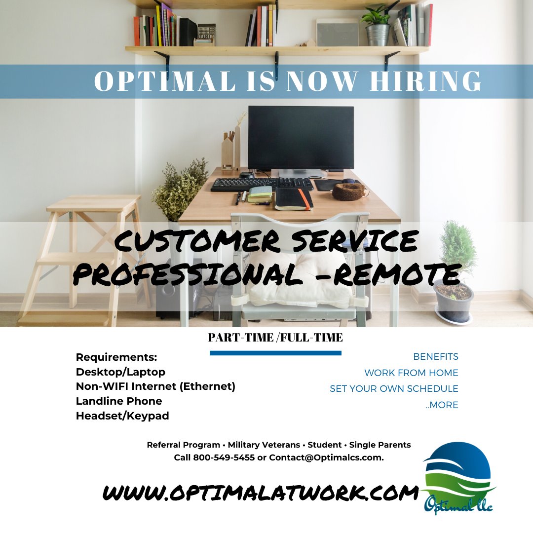 LlcOptimal's tweet image. Earning money safely in your own home. Register today.

Click Here to Start-zcu.io/UADf
or Visit Optimalatwork.com for more info.