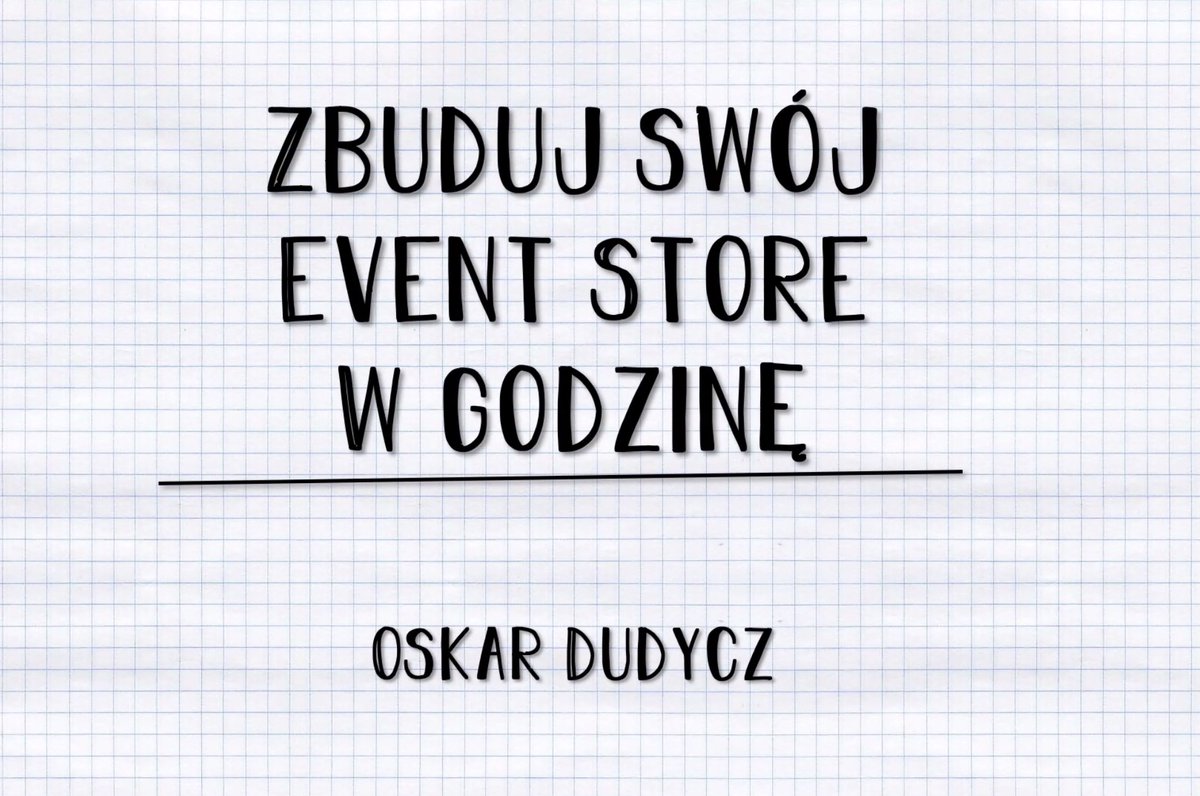 Lecimy! Ostatnie spotkanie w tym sezonie :) @oskar_at_net opowiada o #eventstore #eventsourcing