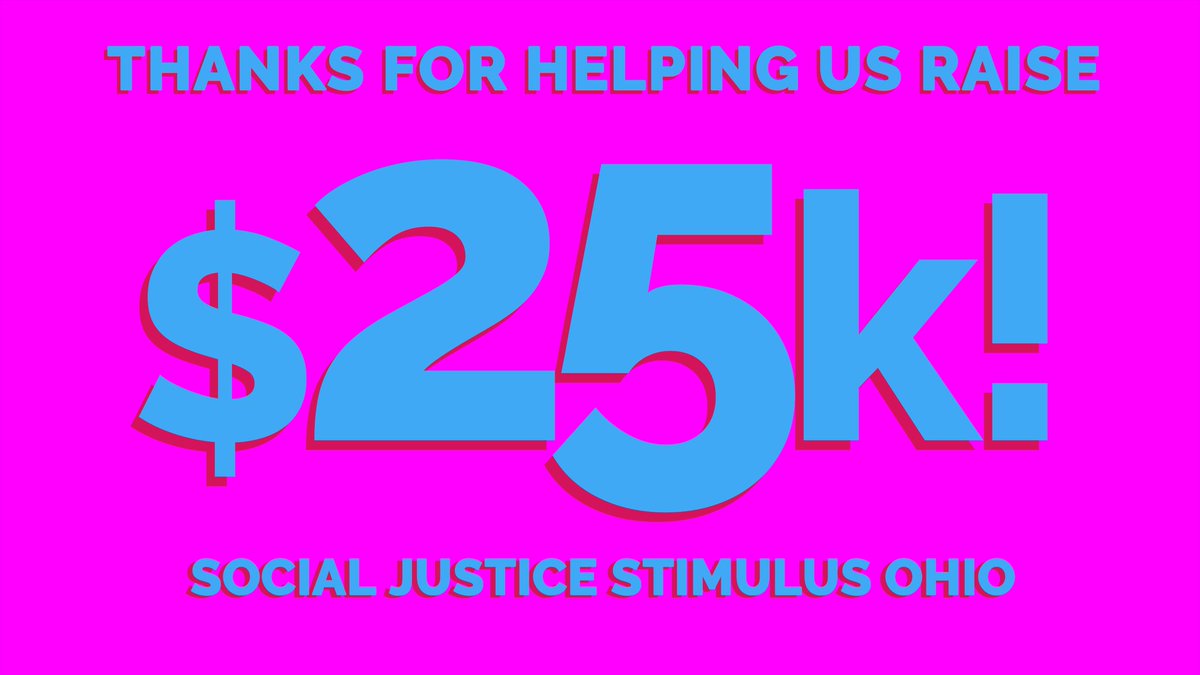 We have now raised over $25,000 in stimulus check redistribution donations (from over 50 pledgers) for our solidarity partners in Ohio. If you have money to spare, donate/learn more here (or scroll up in this thread):  https://surjohio.org/socialjusticestimulus/