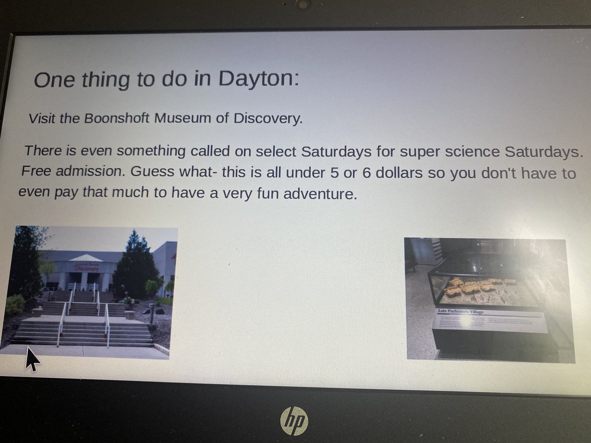 MrsSternberg's tweet photo. Looking for more Ohio getaway trips? My 4th graders can give you some suggestions. Dayton, Hocking Hills, Cleveland, &amp; Mohegan River. #OhioTrip https://t.co/mL2OBoEBgI