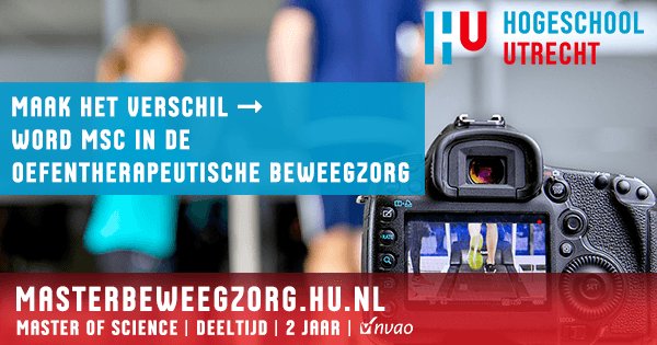 De vorige openavond gemist?😱 Geen probleem: wij beantwoorden graag nog een keer alle vragen over de #master #Beweegzorg a.s. dinsdag 2 juni! Meld je aan bij Francois.maissan@hu.nl en ben er bij vanaf je bank, in de zon of op je fietstrainer?
#masterfysiotherapie #oefentherapie