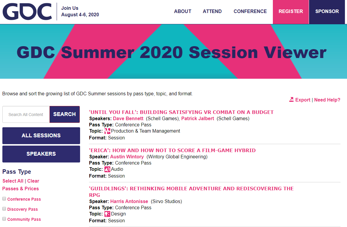 Official_GDC's tweet photo. The schedule for #GDCSummer is live! Click here and start building your virtual schedule today: https://t.co/5oer0hhcLI https://t.co/FdPASnCxhG