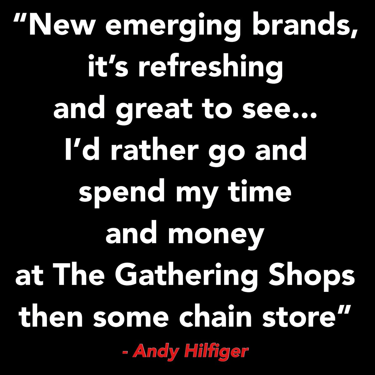 gatheringshops's tweet photo. “...It’s refreshing and great to see...”⁣
⁣
Be sure to visit The Gathering Shops and check out what Andy Hilfiger of @ArtistixFashion is talking about! ⁣
⁣
#TheGatheringShops #TGS #GiveGetGather #ShopLocal #AndyHilfiger #artistix #ArtistixFashion https://t.co/4Qo4TWzZtl