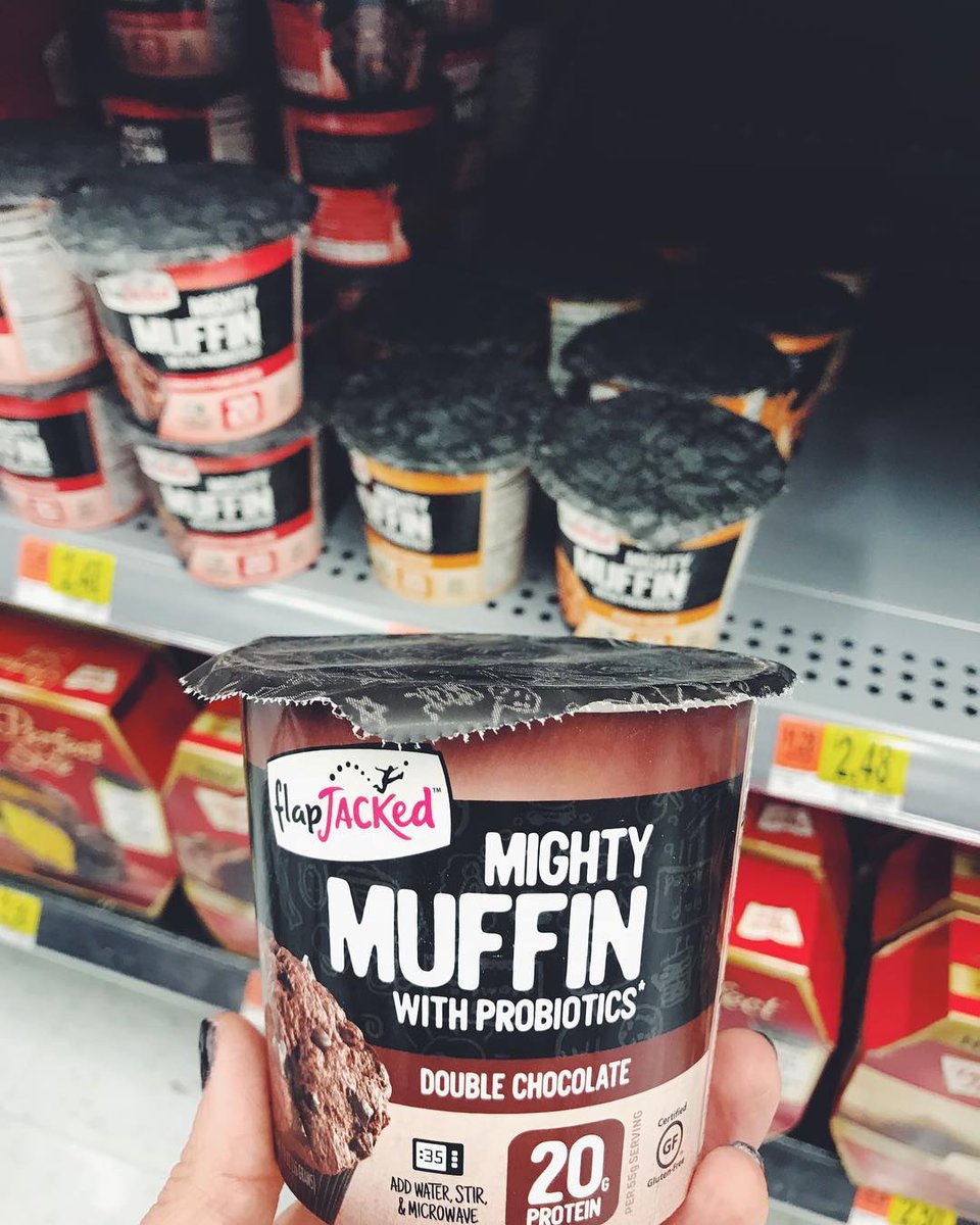 Can't find #MightyMuffins?  Find in stores such as <a href="/Walmart/">Walmart</a> in the #baking aisle. Available in popular flavors such as top-selling Double #Chocolate, #Blueberry, #PeanutButter and Chocolate Peanut Butter.

IG Photo Cred: @muncher_cruncher #flapjacked #walmart #mugcake