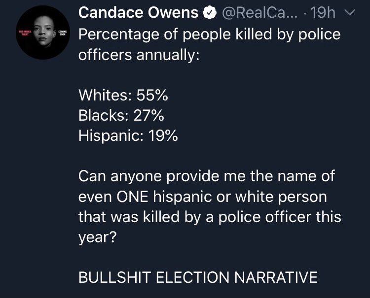I would like to address this very stupid tweet, because unfortunately I have seen it used a lot recently. Let’s start with the easy thing: People are not upset about a police officer killing a person, they are upset that a black man was killed without cause