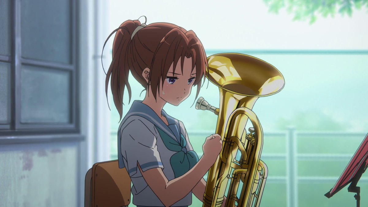 After this, Kumiko catches Natsuki practicing by herself. Despite Natsuki knowing that she probably won't pass the audition because of the skill gap, she has a newfound determination to practice, practice, practice as much as she can to give it all she's got!