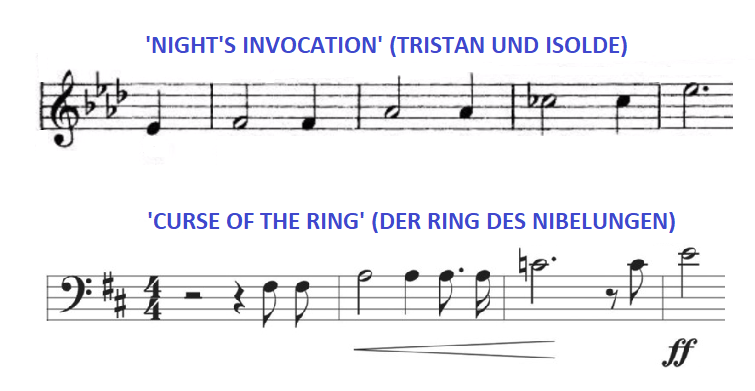  #WednesdayWagner But there's something else ... Do you feel that you have already listened to this melody before? ... Of course!! It's really closed to the 'CURSE OF THE RING' leitmotif. Look at the comparison below #TwitterCultural  #COVIDー19  #StayHome  