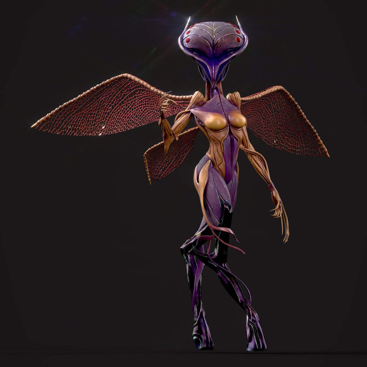 Andriano82's tweet photo. Hello everyone, 
I created this creature for the Sci-Fi Circus Sculpting Challenge. You can download for free.Check out Kira by @Andriano82 in #3D, #VR or #AR  via @sketchfab https://t.co/wbx1OfDDEJ https://t.co/hIt0aj5KBN