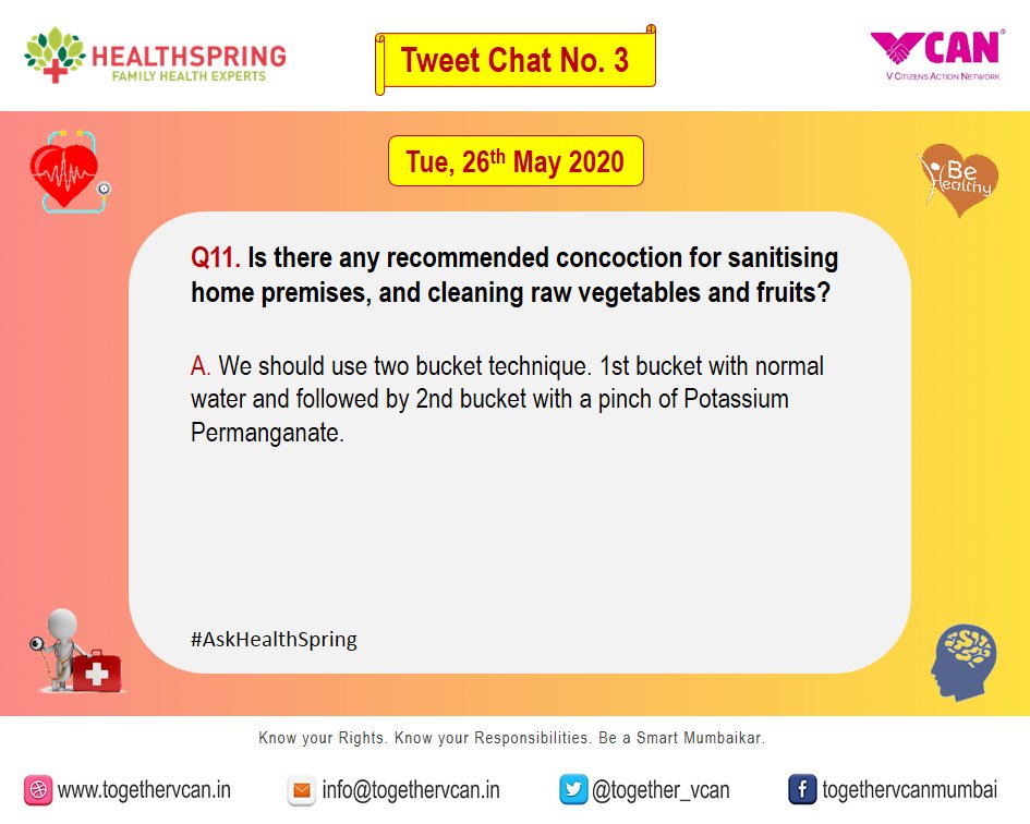 Together_VCAN's tweet photo. An excerpt from the #AskHealthspring Tweet Chat No. 3 that was held on 26th May 2020 with Dr. Kushilab Bose, Chief Medical Officer of @TheHealthspring
Please RT and/or Download this.
Thanks.
#vcan4mumbai https://t.co/hToJPzIXPK