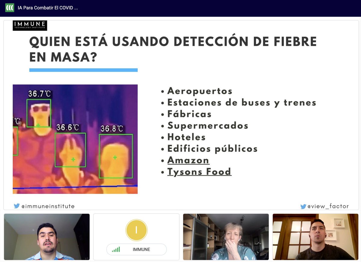 techforgood_es's tweet photo. "En @view_factor no solo estamos pensando en soluciones para detectar la fiebre, pero también estamos trabajando en detectar otros síntomas como dificultades de respiración. Aprovechamos la #tecnologías para preparnos a co-vivir con el virus." #live 👉 https://t.co/x4h8xWRLou https://t.co/GYPNkSnVwA
