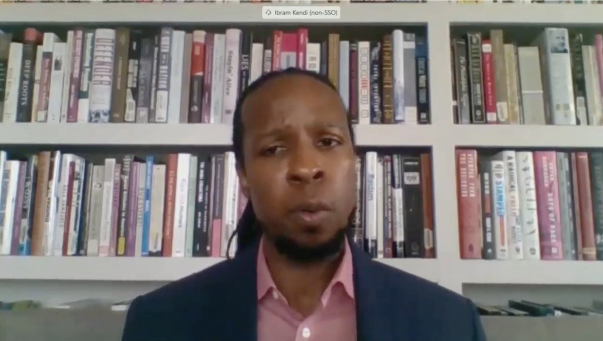 Screenshot of Dr. Ibram X. Kendi testifying during a House Ways and Means Committee hearing.