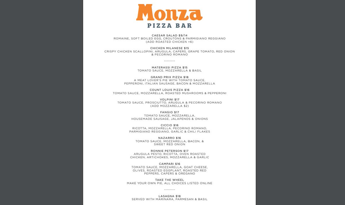 MonzaPizzaBar's tweet photo. Today is the day -- our physical location is back to business 🥳 starting with take-out orders (link to order below) and moving to full service in coming weeks. Thank you for your continued support!
https://t.co/in6PnearUE https://t.co/4EVsdar71Y