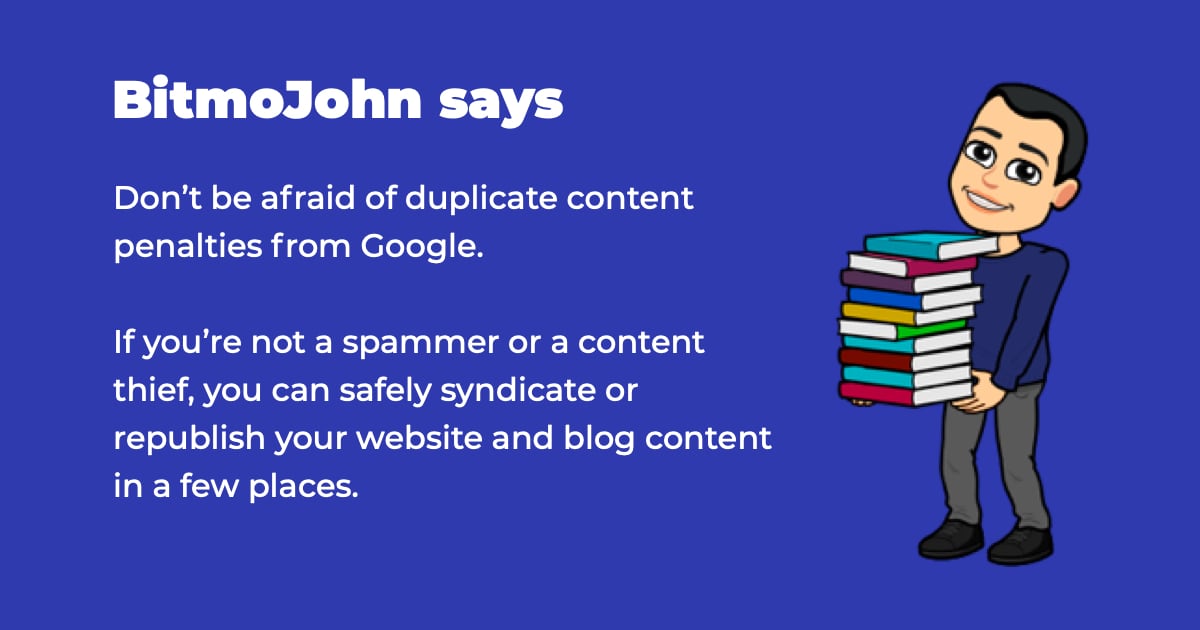 espirian's tweet image. The average blogger doesn&apos;t need to worry about duplicate content penalties.

#UnclogYourBlog #ContentDNA

espirian.co.uk/blog-republish…